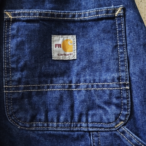 Carhartt FR Signature Denim Dungaree Flame Resistant Jeans 30x32 NFPA 70E 2112 - Picture 9 of 9